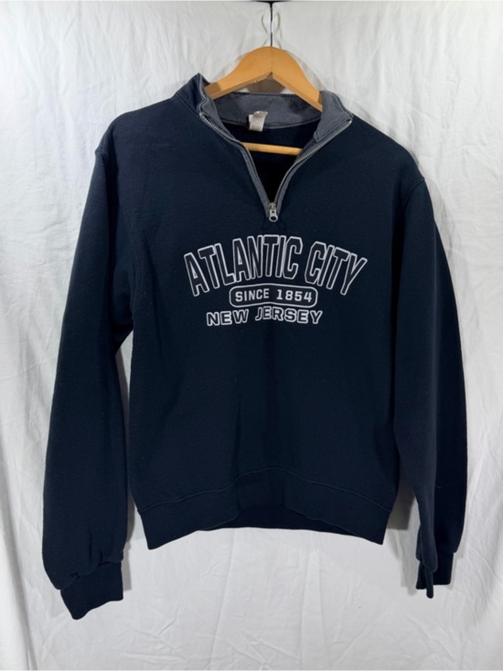 Atlantic City Half-Zip Pullover Sweatshirt - Black